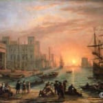 「夕日の港」  クロード・ロラン