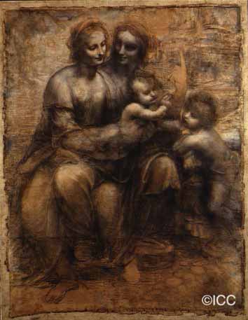 「聖アンナと洗礼者ヨハネを伴う聖母子」 レオナルド・ダ・ヴィンチ