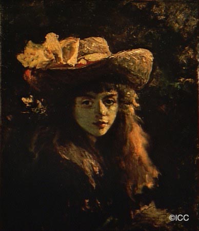 「少女の肖像」 ギュスターヴ・クールベ