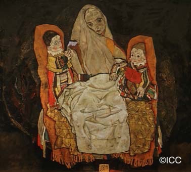 「母親と二人の子供」 エゴン・シーレ
