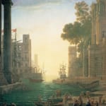 「ローマの聖女パウラの乗船とオスティア港風景」  ロラン（クロード・ロラン）